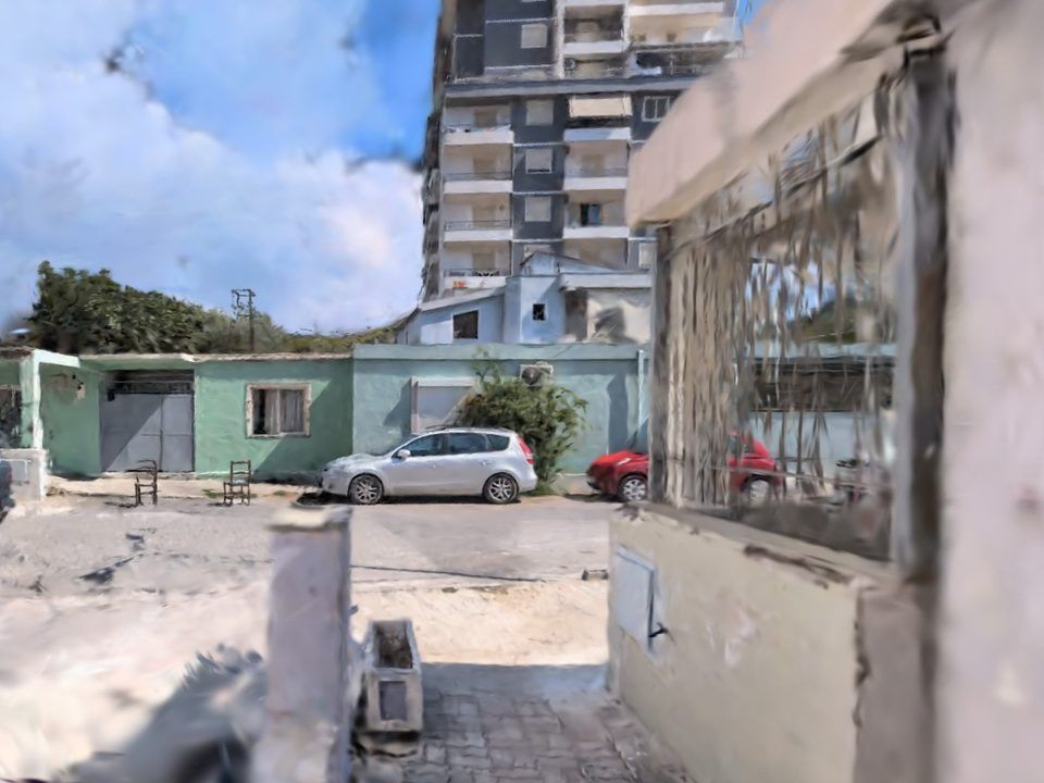 A yard and a street — a frame from a 3D tour